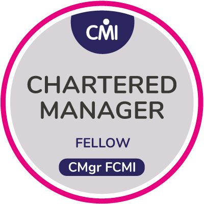 Chartered Manager (CMgr) and Fellow of the Chartered Management Institute (FCMI) logo